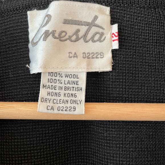 Vintage Heavyweight Knit Jacket/Cardigan Black - Picture 4 of 5